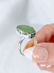 Green Kyanite Sterling Silver Ring