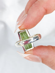 Green Kyanite Sterling Silver Ring