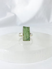 Green Kyanite Sterling Silver Ring