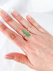 Green Kyanite Sterling Silver Ring
