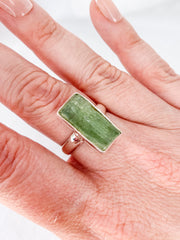 Green Kyanite Sterling Silver Ring