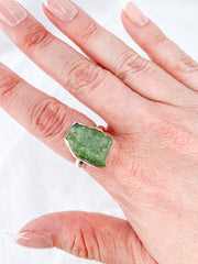 Green Kyanite Sterling Silver Ring