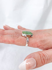 Green Kyanite Sterling Silver Ring