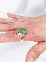 Green Kyanite Sterling Silver Ring