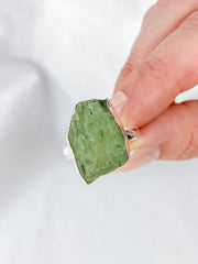 Green Kyanite Sterling Silver Ring