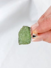 Green Kyanite Sterling Silver Ring
