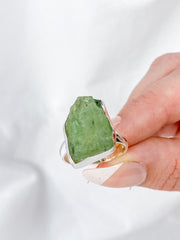 Green Kyanite Sterling Silver Ring