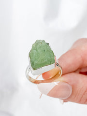 Green Kyanite Sterling Silver Ring