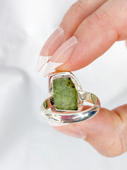 Green Kyanite Sterling Silver Ring