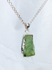 Green Kyanite Sterling Silver Pendant
