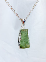 Green Kyanite Sterling Silver Pendant
