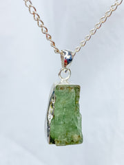Green Kyanite Sterling Silver Pendant