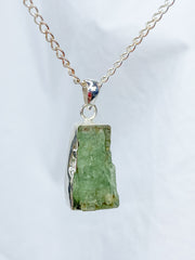 Green Kyanite Sterling Silver Pendant