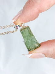 Green Kyanite Sterling Silver Pendant