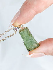 Green Kyanite Sterling Silver Pendant