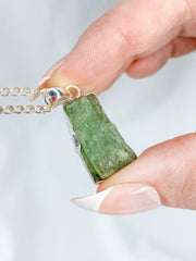 Green Kyanite Sterling Silver Pendant