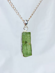 Green Kyanite Sterling Silver Pendant