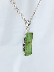 Green Kyanite Sterling Silver Pendant