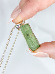 Green Kyanite Sterling Silver Pendant