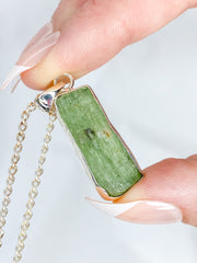 Green Kyanite Sterling Silver Pendant