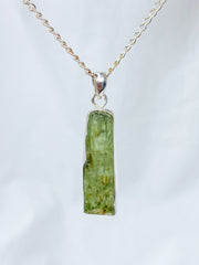 Green Kyanite Sterling Silver Pendant