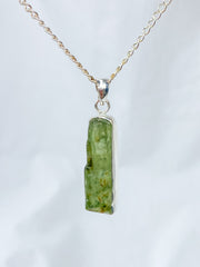 Green Kyanite Sterling Silver Pendant