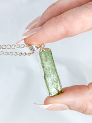 Green Kyanite Sterling Silver Pendant