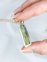 Green Kyanite Sterling Silver Pendant