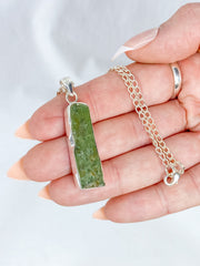 Green Kyanite Sterling Silver Pendant
