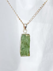 Green Kyanite Sterling Silver Pendant