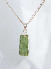 Green Kyanite Sterling Silver Pendant