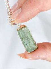 Green Kyanite Sterling Silver Pendant