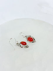 Red Carnelian Sterling Silver Earring