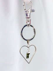 Love Crystals Keyring Green Tourmaline
