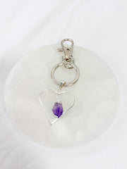 Love Crystals Keyring Amethyst