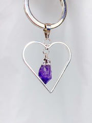 Love Crystals Keyring Amethyst