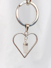 Love Crystals Keyring Selenite