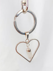 Love Crystals Keyring Selenite