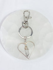 Love Crystals Keyring Clear Quartz