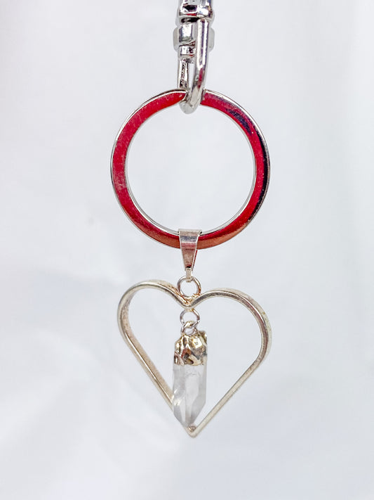 Love Crystals Keyring Clear Quartz