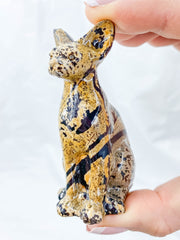 Jasper Sphynx Cat Carving