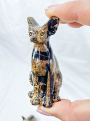 Jasper Sphynx Cat Carving