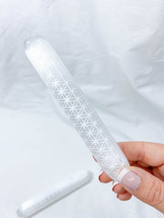 Selenite Seed Of Life Wand Rounded