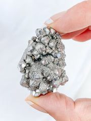 Amethyst Silver Titanium Treated Cluster 37g