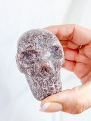 Lepidolite Skull 258g