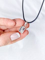 Elite Shungite Silver Pendant | Square