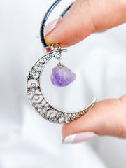 New Moon Amethyst Pendant