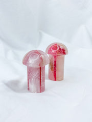 Onyx Pink Mushroom Carving