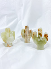 Green Onyx Cactus Carving | Medium