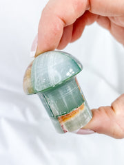 Onyx Green Mushroom Carving